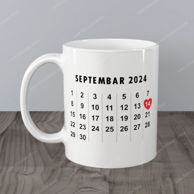 Foto šolja sa datumom venčanja