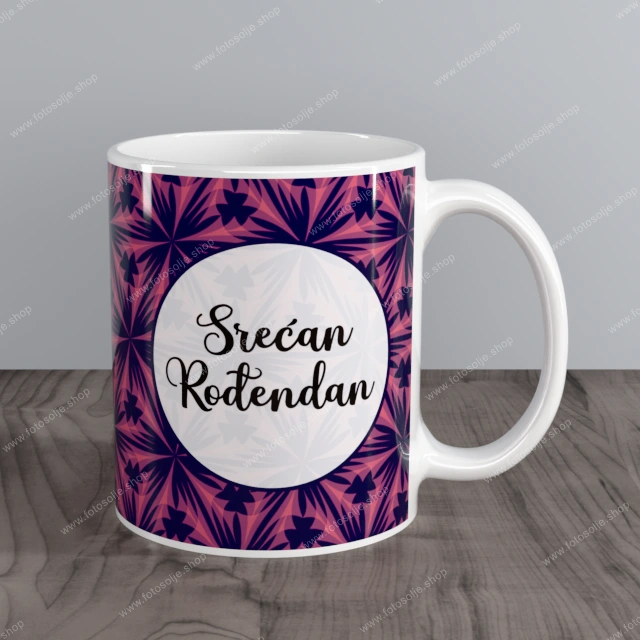 Foto šolja Srećan rođendan pattern 02